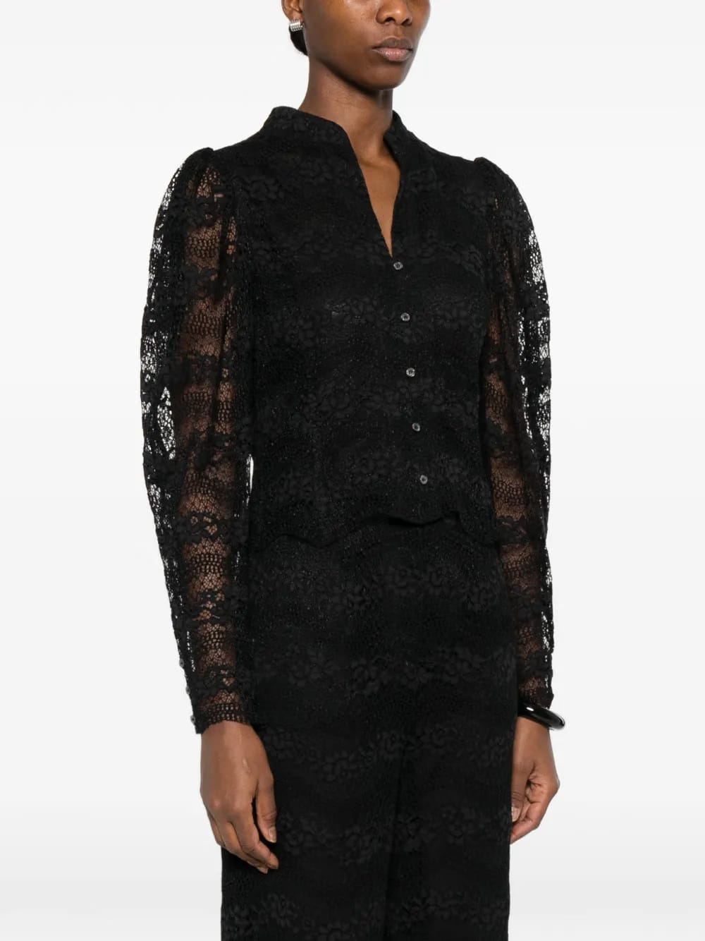 lace scalloped blouse