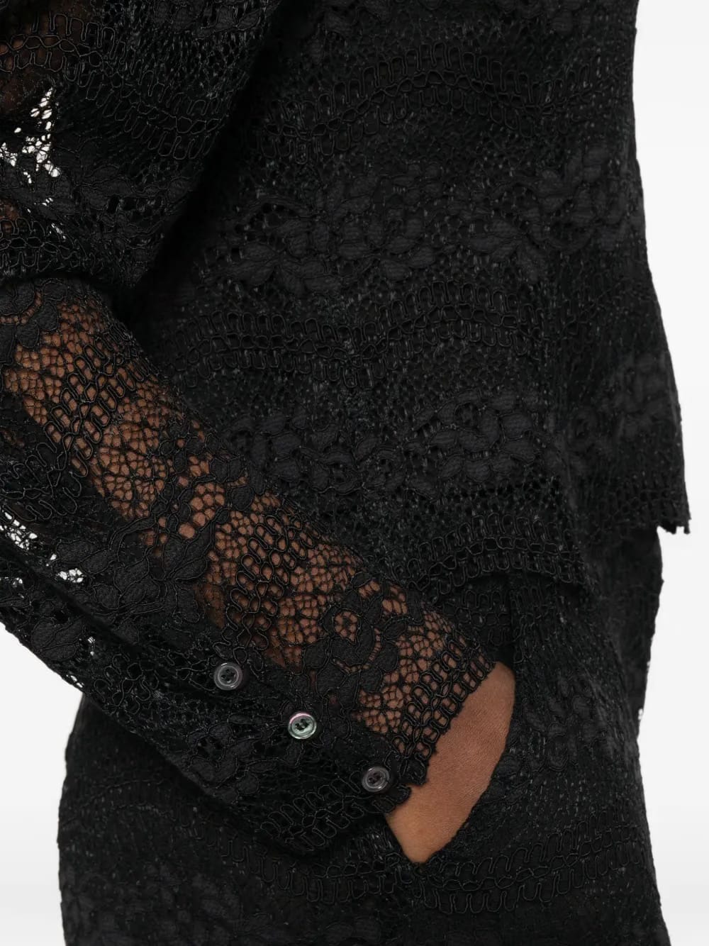 lace scalloped blouse