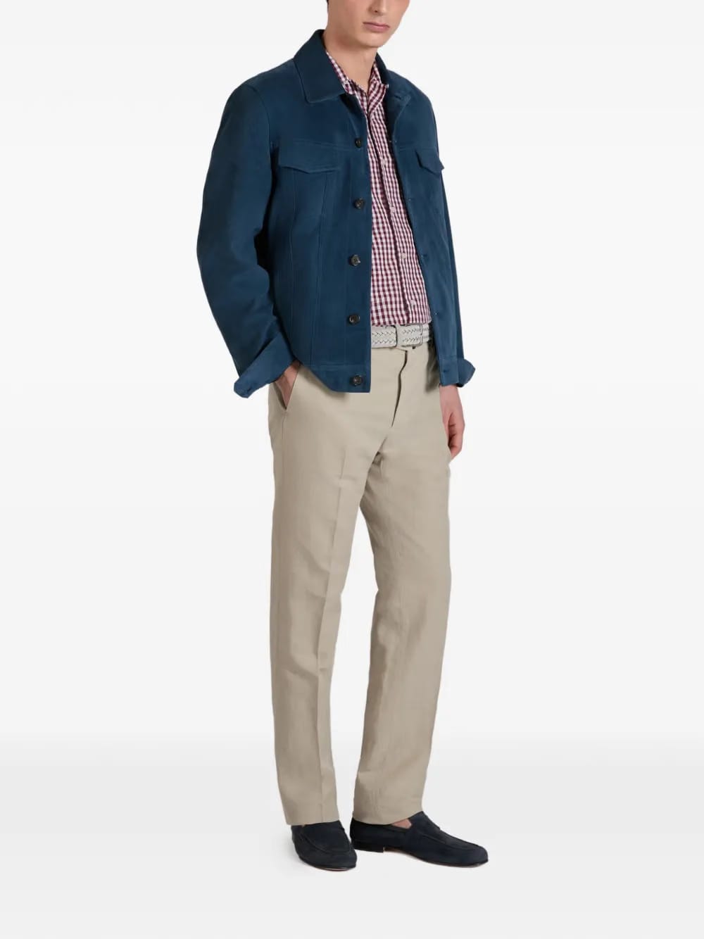 Chinolino pleated trousers
