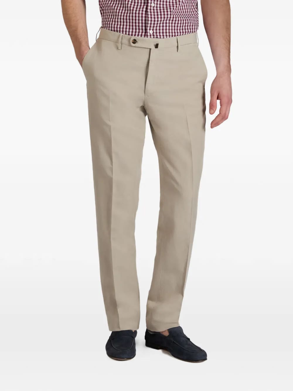 Chinolino pleated trousers
