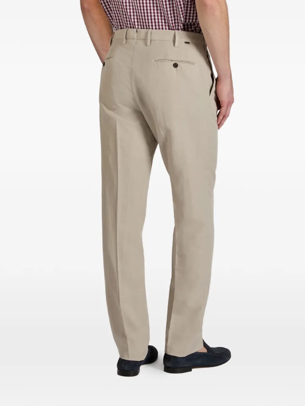 Chinolino pleated trousers