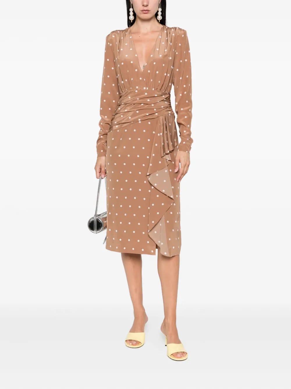 polka dot-print midi dress