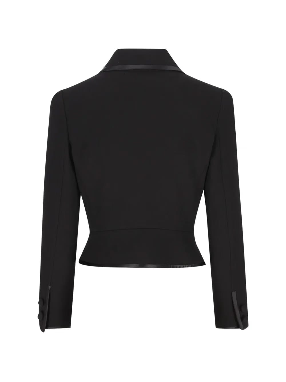 bow-embellishment button-fastening wool jacket