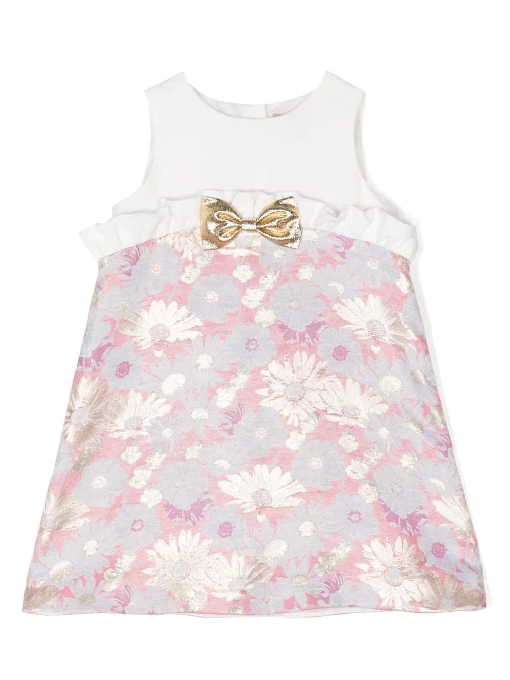 floral-print bow-detail dress