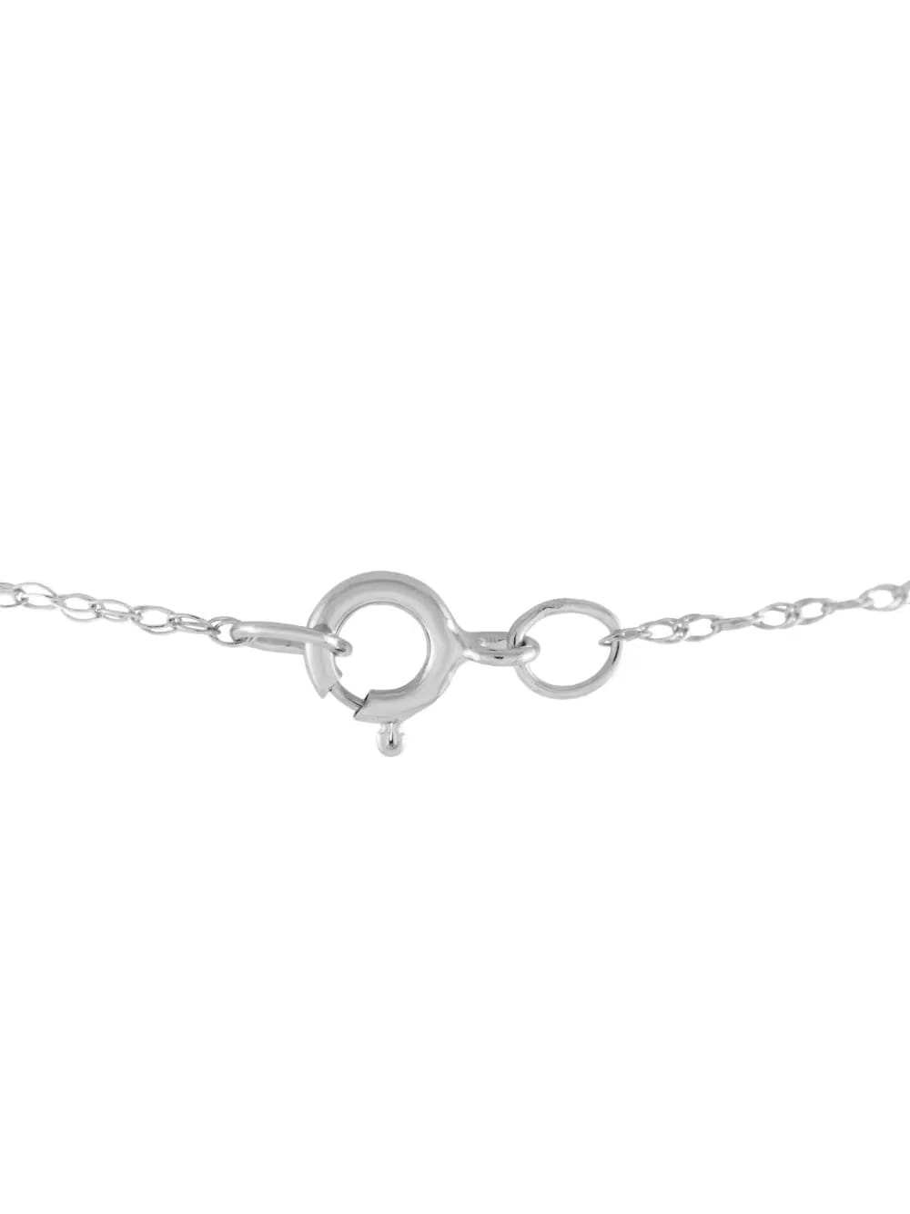 14K white gold garnet and diamond necklace