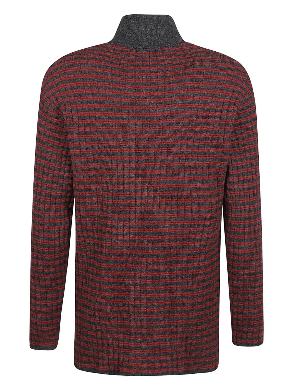 highneck striped knitwear