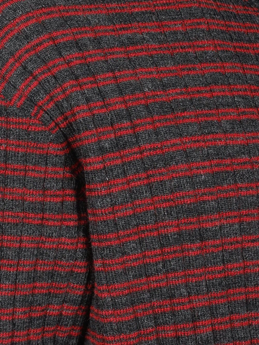 highneck striped knitwear