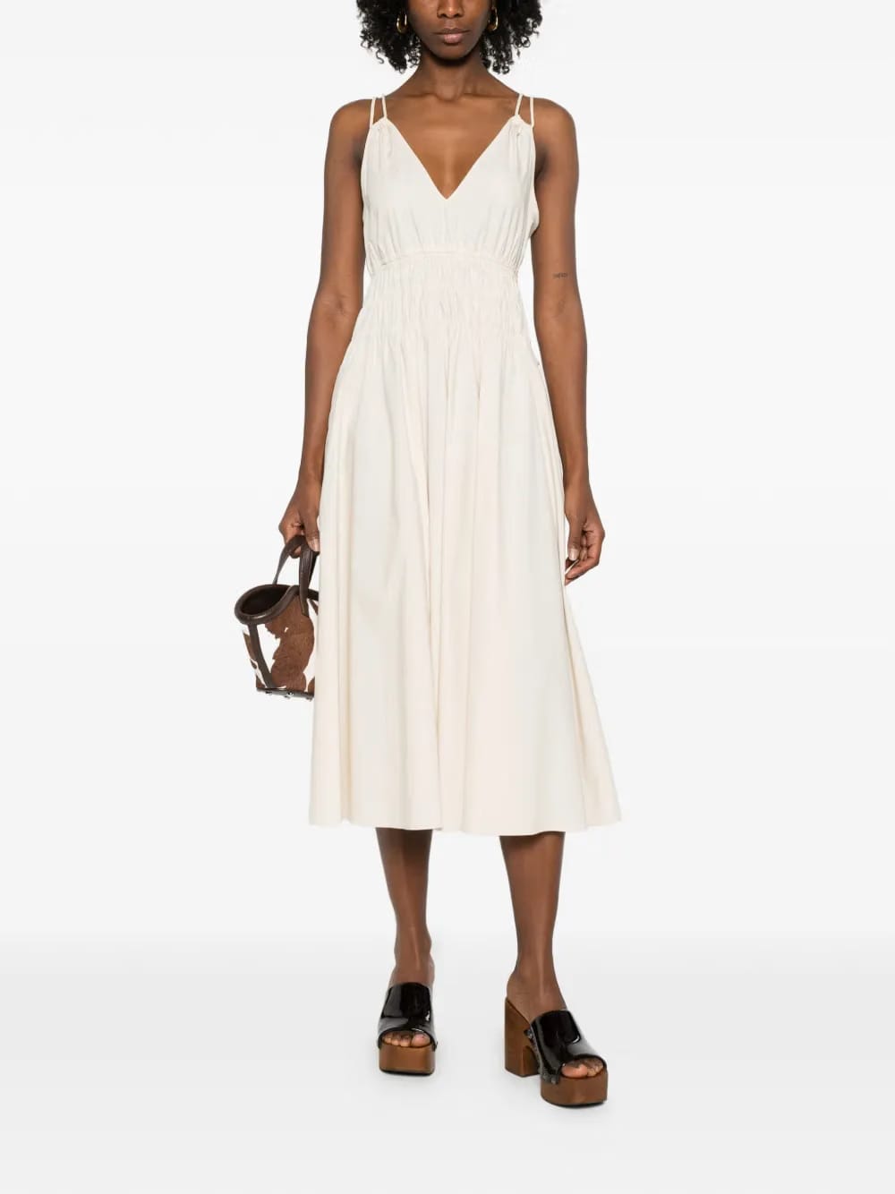 Amie gathered midi dress