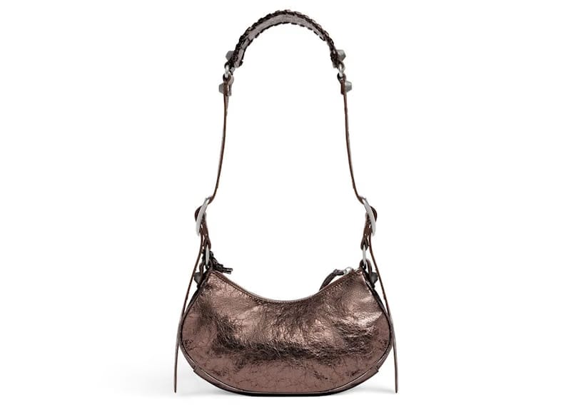 Balenciaga Le Cagole XS Shoulder Bag Metallized Bonze