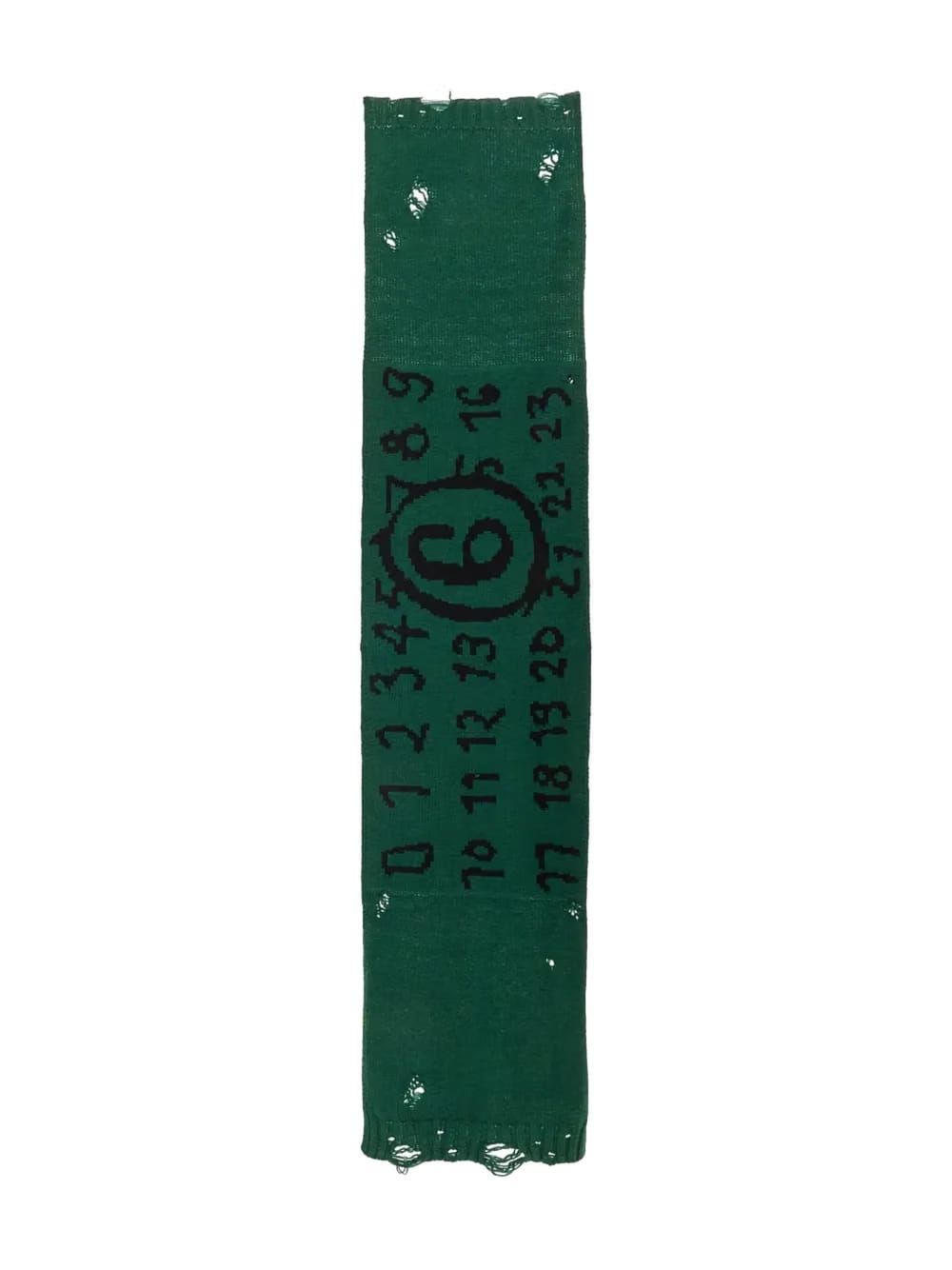 number-motif scarf