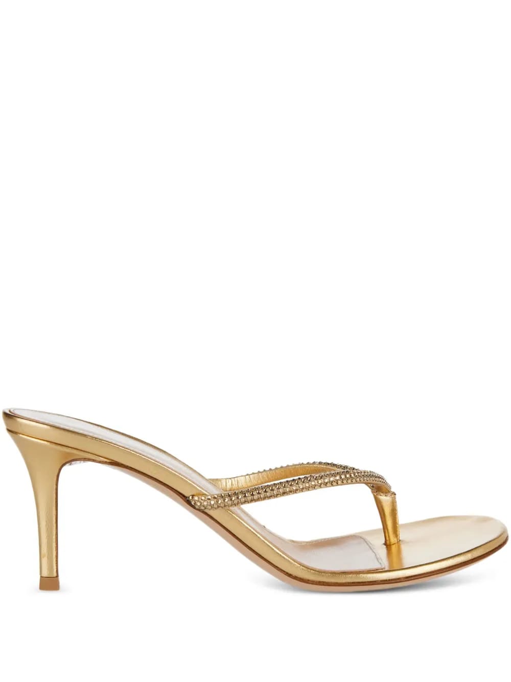 crystal-embellished thong sandals