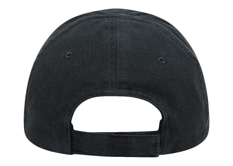Balenciaga Hand Drawn BB Icon Velcro Tab Cap Black/White