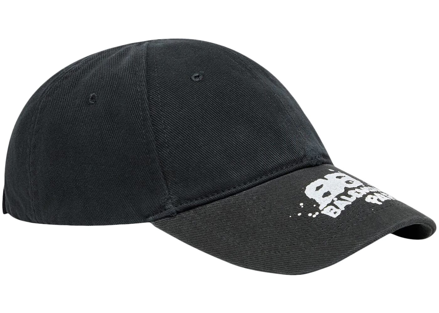Balenciaga Hand Drawn BB Icon Velcro Tab Cap Black/White