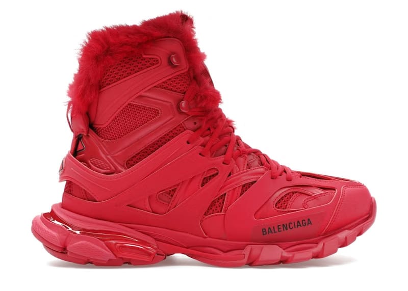 Balenciaga Track Hike Boots Burgundy