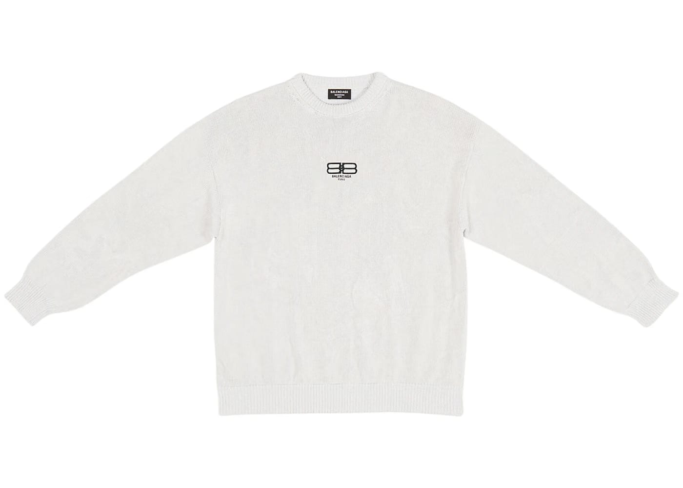Balenciaga BB Paris Icon Large Fit Sweater Off White/Black