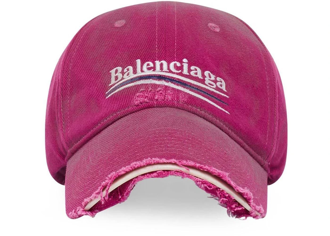 Balenciaga Political Campaign Distressed Cap Pink