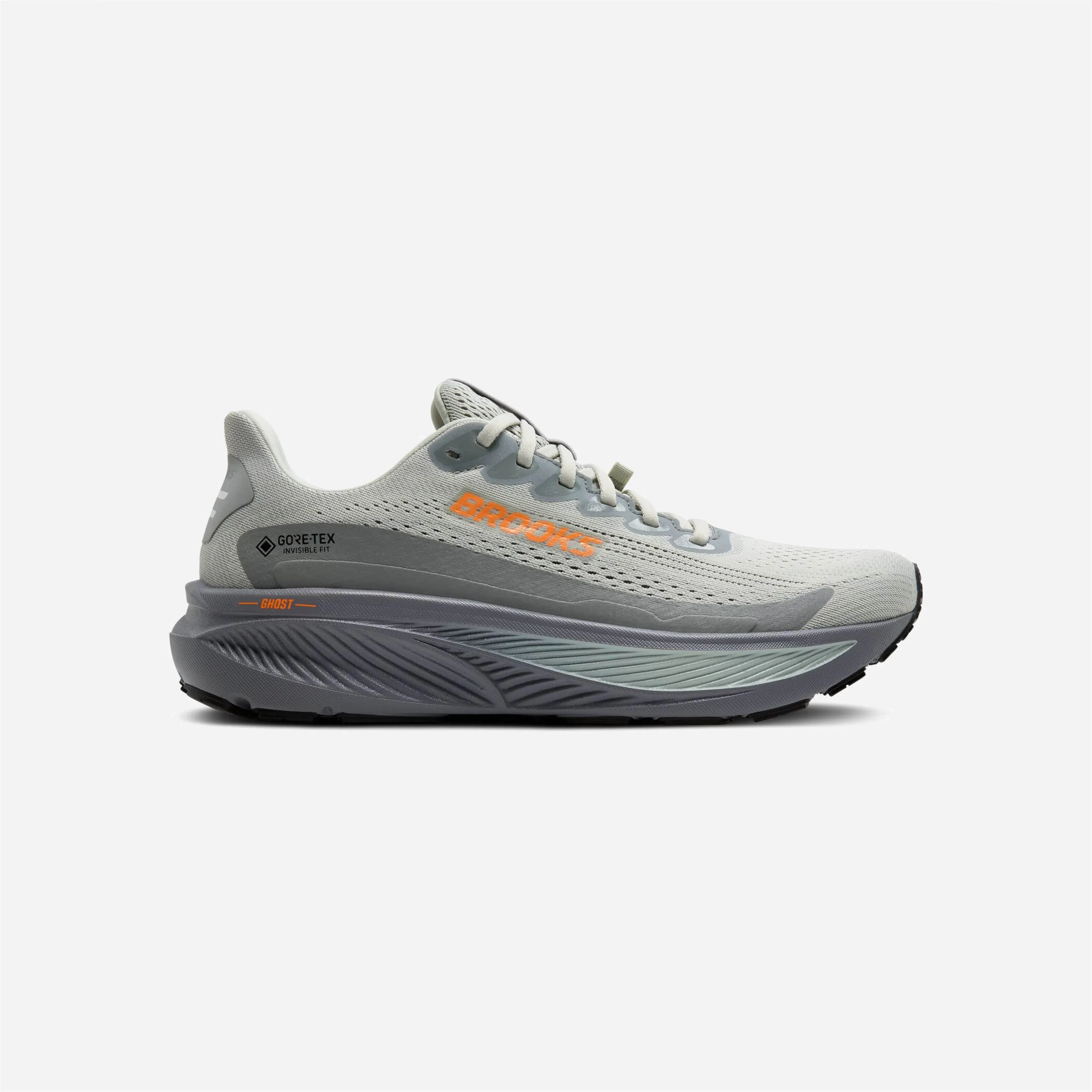 Brooks Ghost 17 GTX Smoke Primer Grey Orange