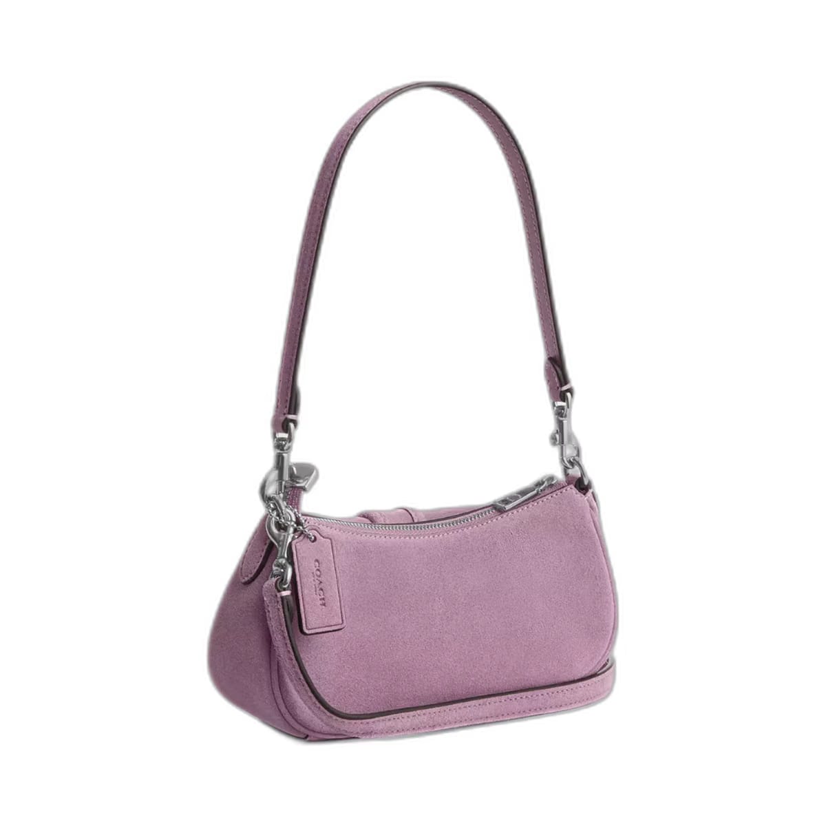 Coach Ashton Mini Shoulder Bag suede Silver Light Violet