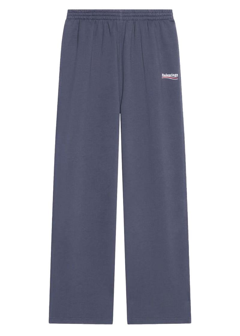 Balenciaga Political Campaign Large Fit Jogging Pants Dark Grey/White