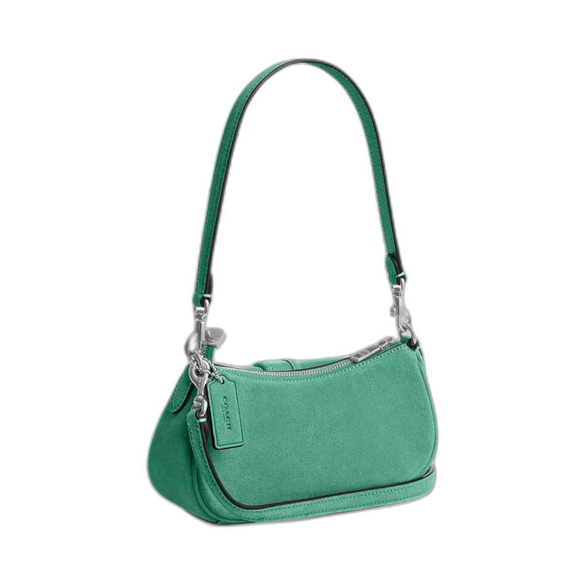 Coach Ashton Mini Shoulder Bag suede Silver Mint