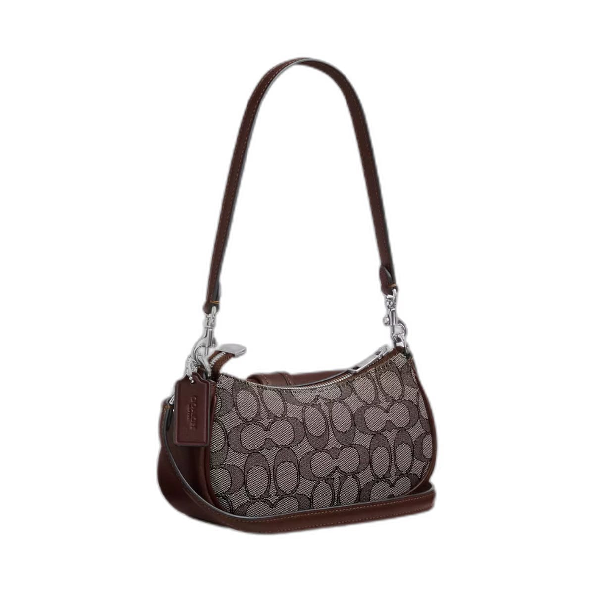 Coach Ashton Mini Shoulder Bag In Signature Jacquard Silver Oak Maple