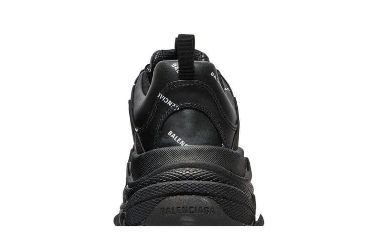 Balenciaga Triple S AllOver Logo Black Grey Leather Free