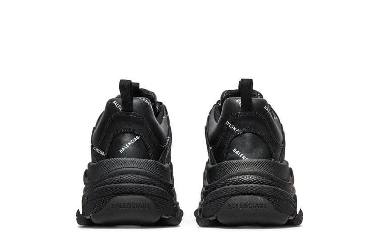 Balenciaga Triple S AllOver Logo Black Grey Leather Free