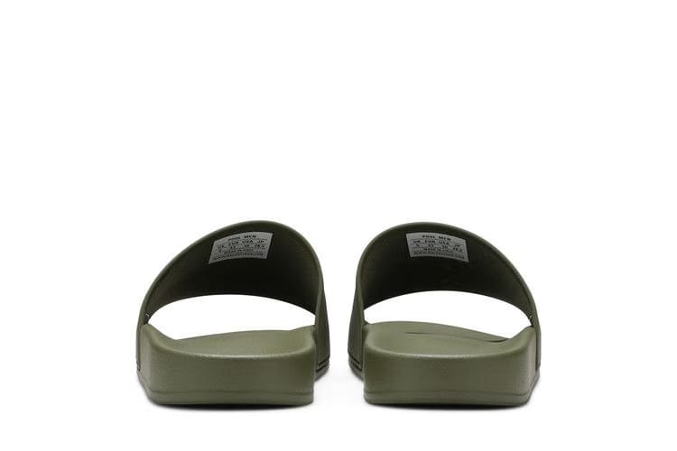 Balenciaga Pool Slides Khaki Black 3D Logo