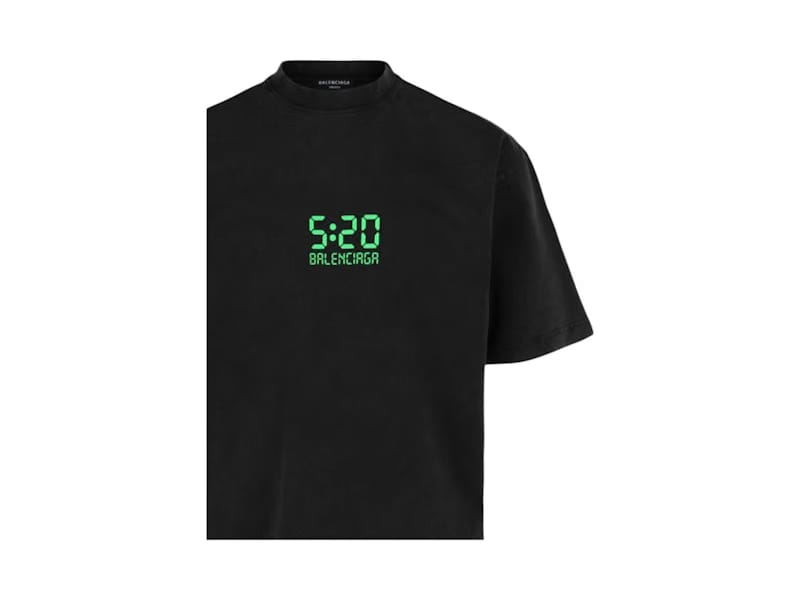 Balenciaga 5:20 Graphic T-Shirt Wash Black/Green