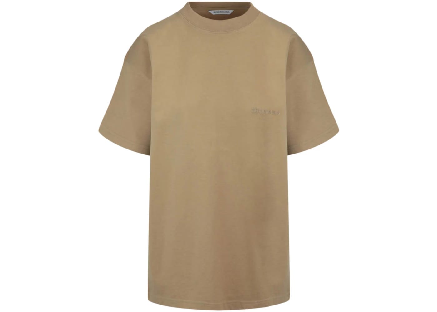 Balenciaga Medium Fit Logo T-Shirt Oat