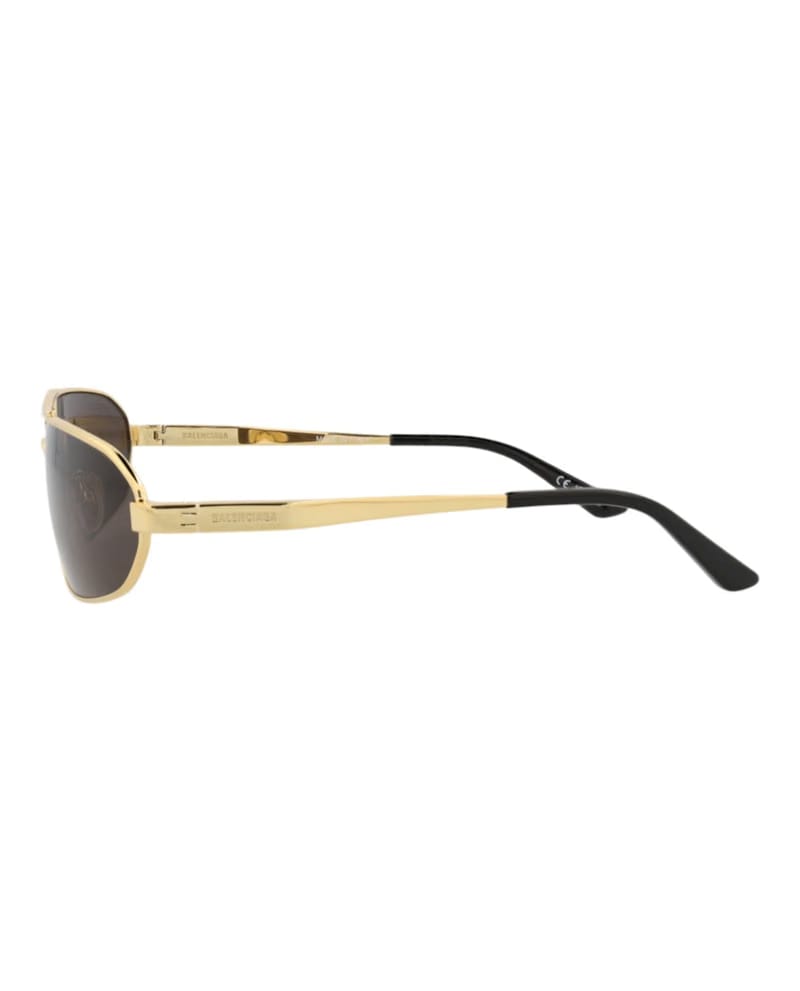 Balenciaga Shield Wrap Sunglasses Gold Gold Grey (BB0227S-30013402-001)