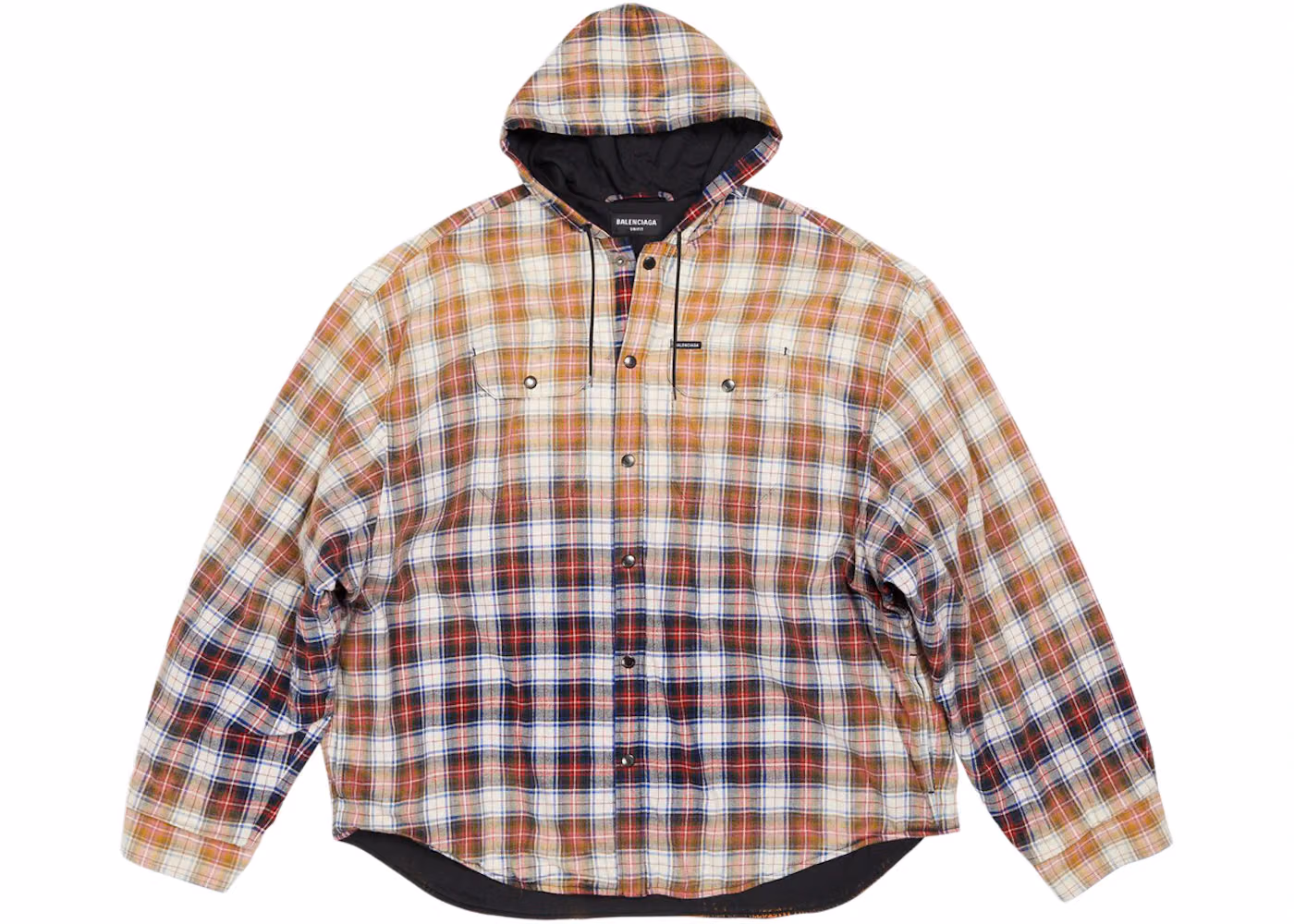 Balenciaga Bleached Shirt White/Red/Multi