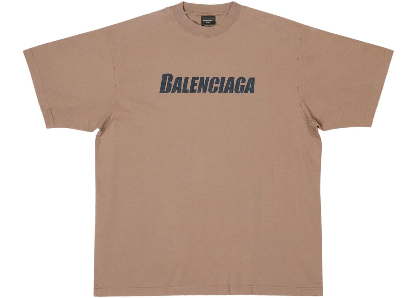 Balenciaga Caps Boxy Fit T-Shirt Grey