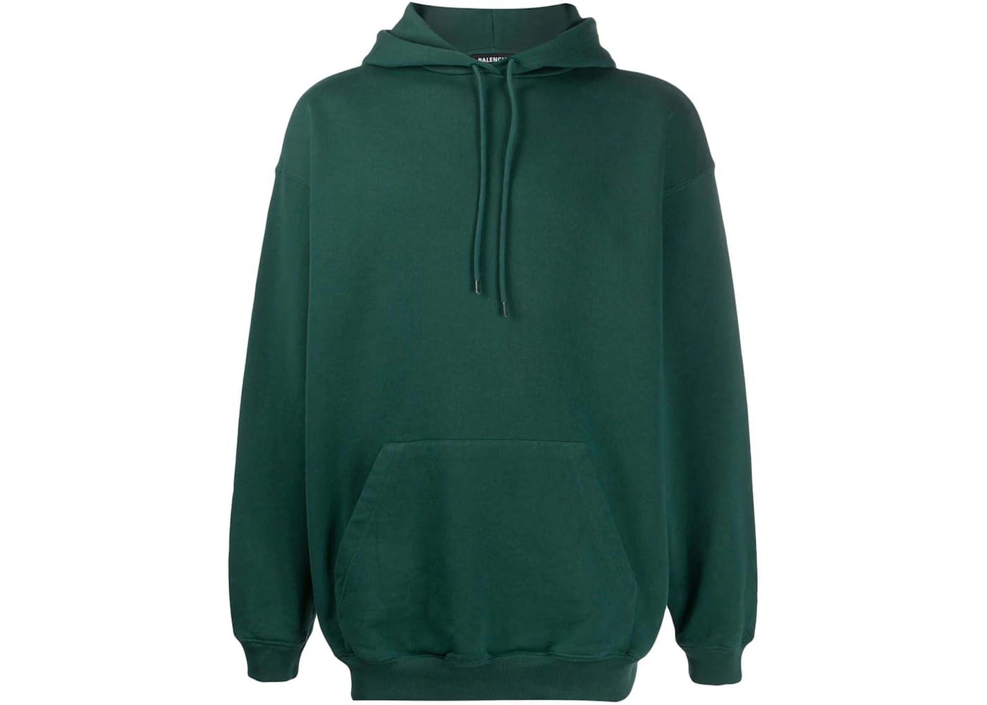 Balenciaga Logo Print Hoodie Green/White