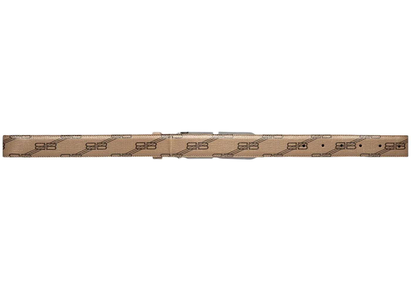 Balenciaga BB Signature Belt 30 MM BB Monogram Beige/Brown