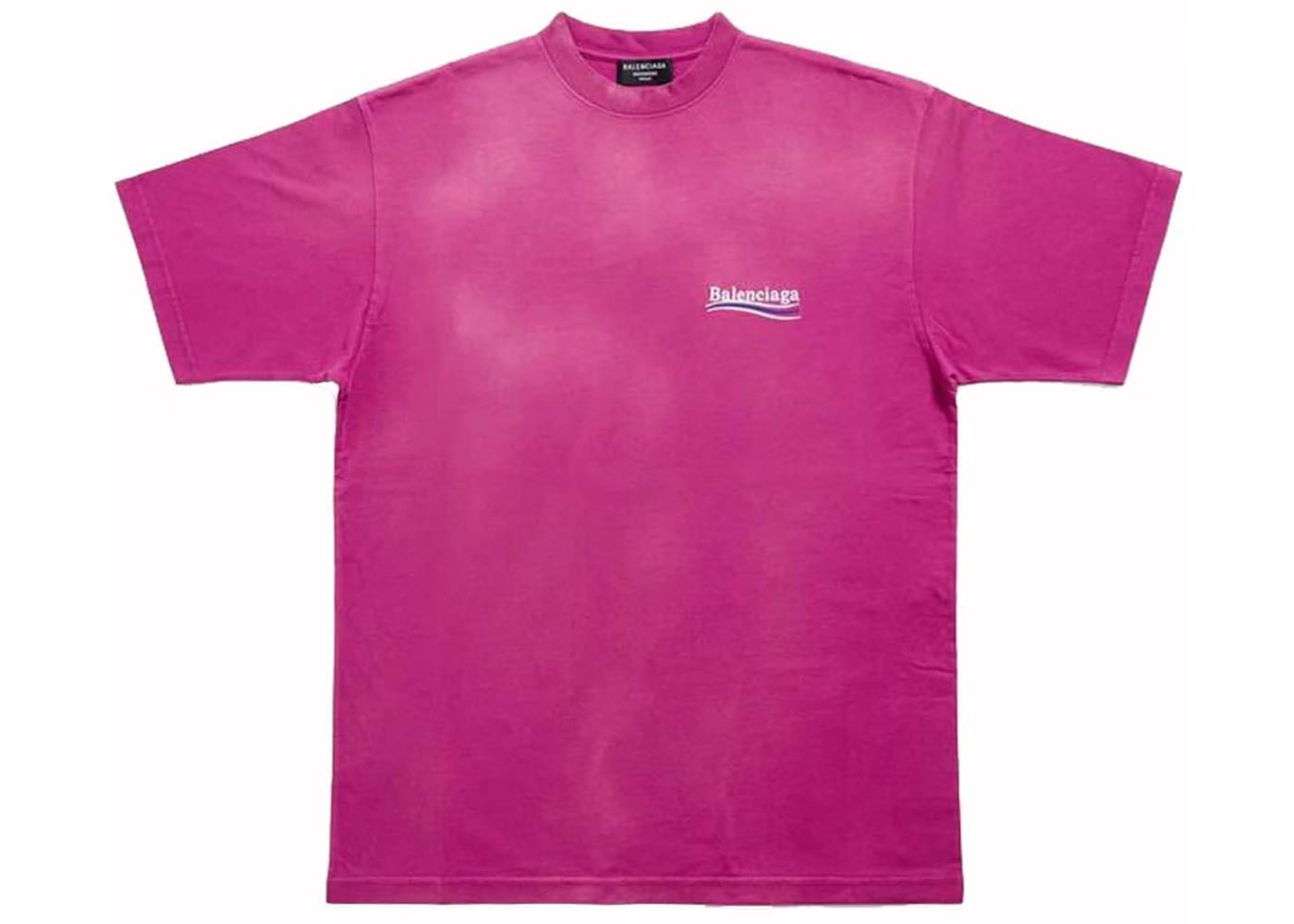 Balenciaga Political Campaign Large Fit T-Shirt Fuchsia