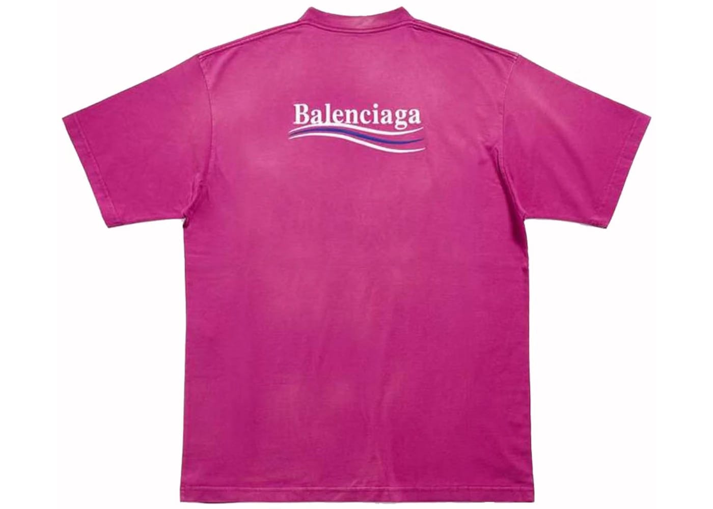 Balenciaga Political Campaign Large Fit T-Shirt Fuchsia