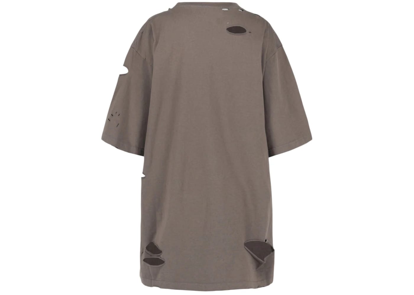 Balenciaga Distressed Graphic T-Shirt Taupe