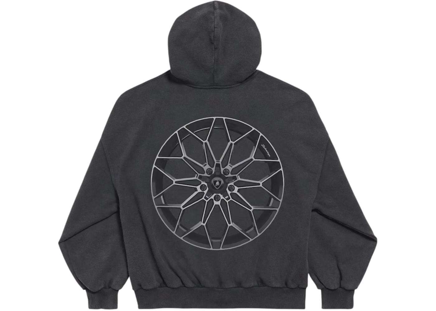 Balenciaga Automobil Lamborghini Zip-Up Small Fit Hoodie Faded