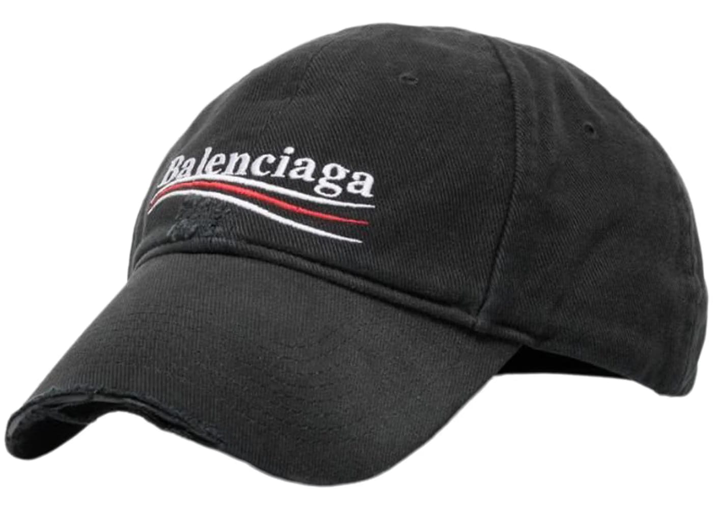 Balenciaga Political Campaign Distressed Cap Grey/Multi
