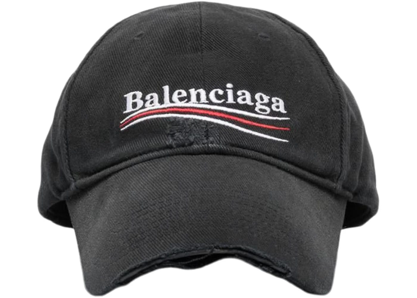Balenciaga Political Campaign Distressed Cap Grey/Multi