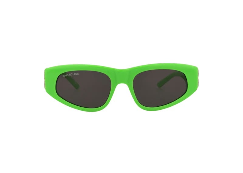 Balenciaga Cat Eye Sunglasses Green/Silver/Grey (BB0095S-30008868-009)