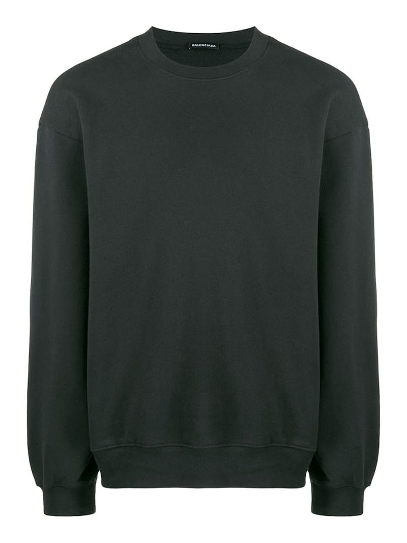 Balenciaga Tonal Logo Sweatshirt Black/Black