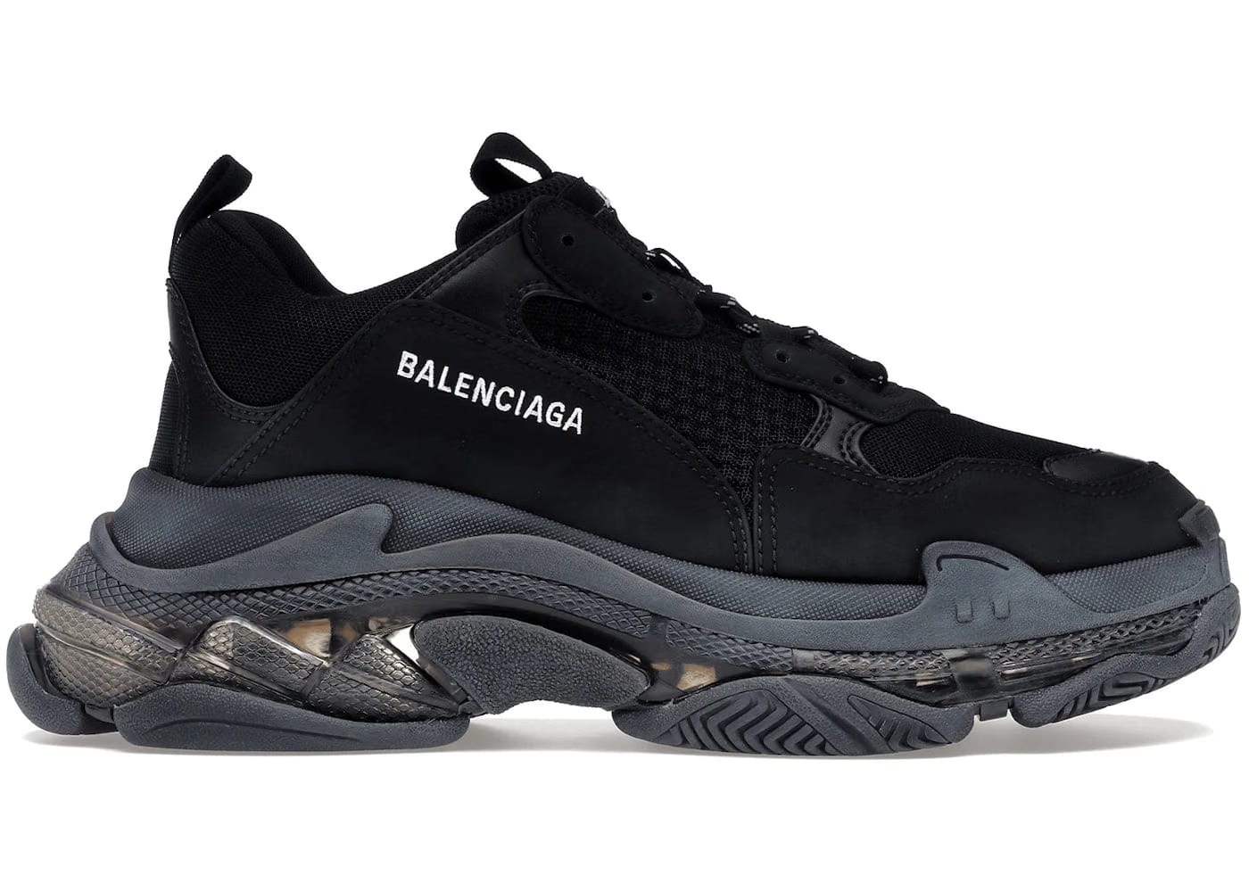 Balenciaga Triple S Clear Sole Black