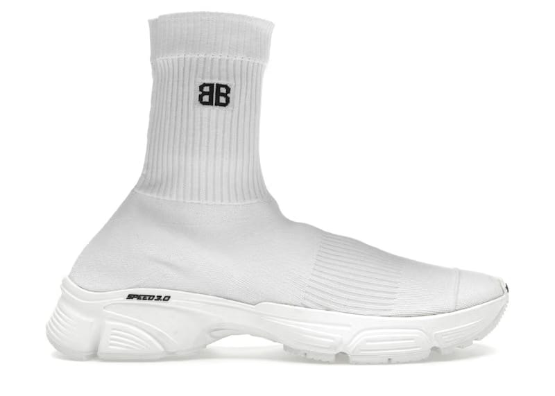 Balenciaga Mens Cities Paris Wide Fit Hoodie White