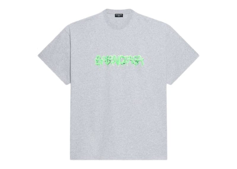Balenciaga Slime Oversized T-Shirt Gray/Green
