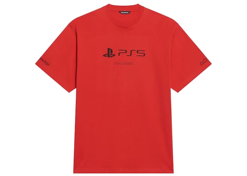 Balenciaga x PlayStation Boxy T-Shirt Red