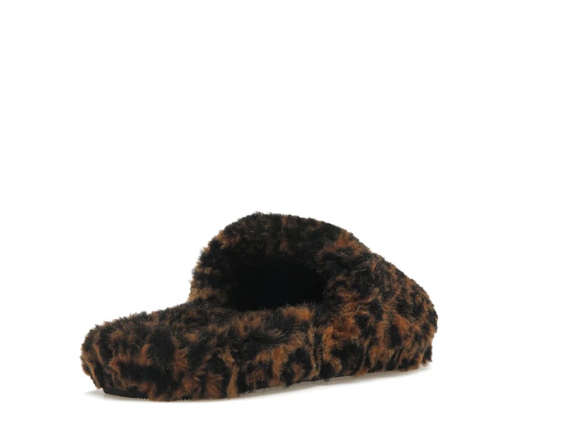 Balenciaga Furry Slide Leopard Brown Black