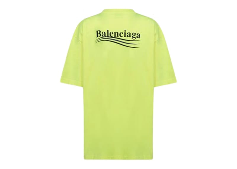 Balenciaga Political Campaign Large Fit T-Shirt Fluo Yellow