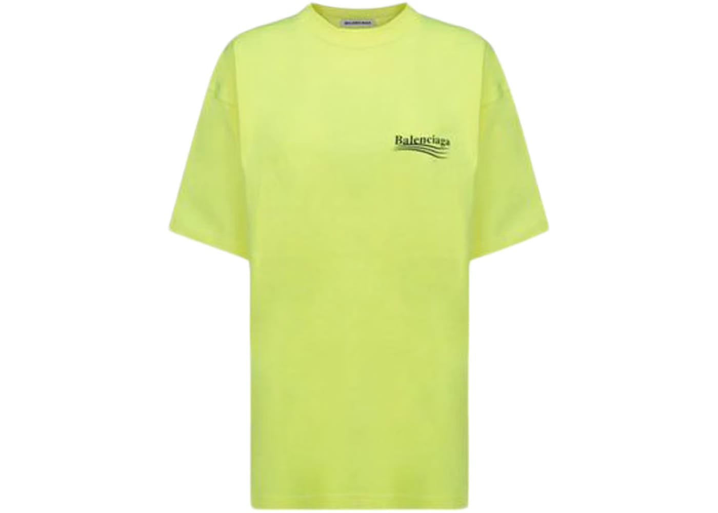 Balenciaga Political Campaign Large Fit T-Shirt Fluo Yellow